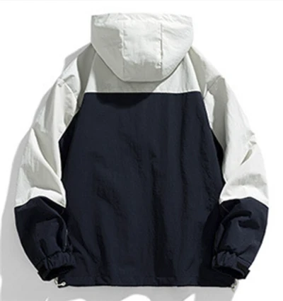 Cargo jacket mens with hood back