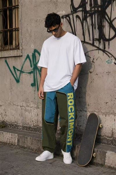 Men's Color Block Piping Embroidery Track Pants best