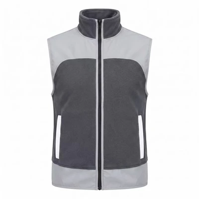 Xim Block Reversible Stand Collar Fleece Vest