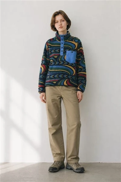 Retro Wave Aztec Snap-T Fleece Pullover high quality