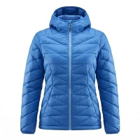Ultralight Chevron Quilted Goose Down Hooded Jacket